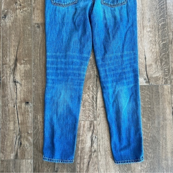 American Eagle Tomgirl Distressed Denim Patched Jeans Size 2 - Picture 8 of 10